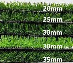 Synthetic turf pile height options for different applications