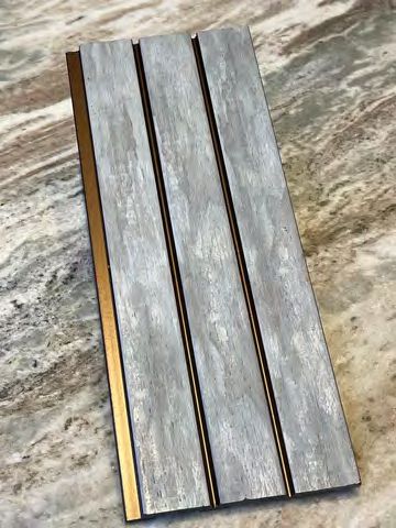 Full coverage decorative panels on pergola ceiling and beams