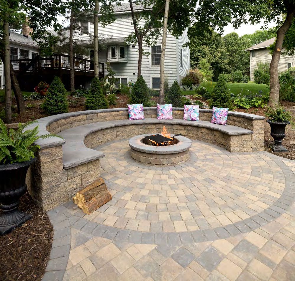 Gas fire pit with sleek metal design for convenient outdoor warmth