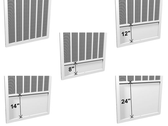 Kick plate shielding screen enclosure base from lawn equipment damage
