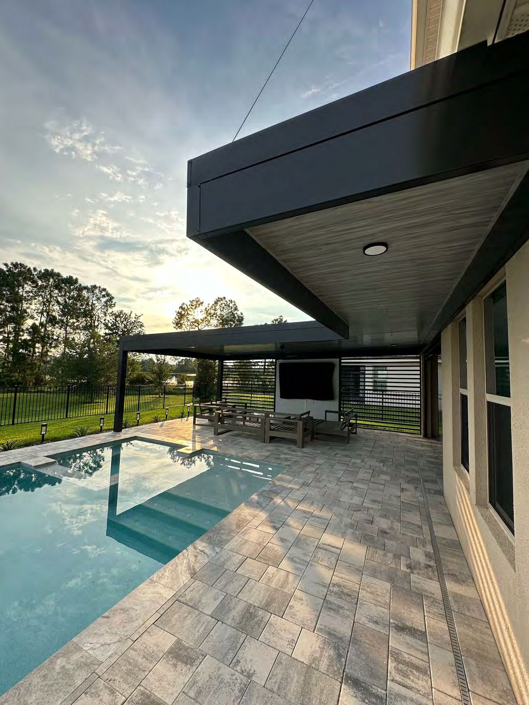 Completed outdoor kitchen project enhancing Florida outdoor living space
