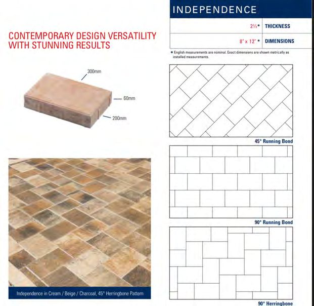 Belgard Independence paver pattern with classic stone layout