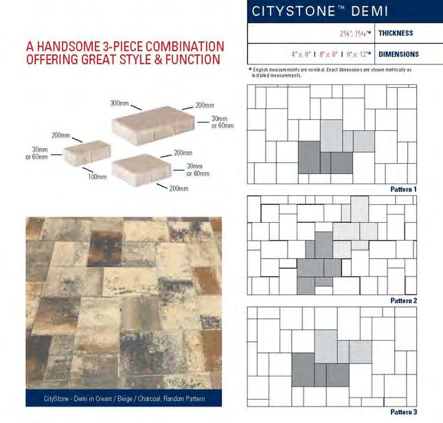 Belgard CityStone paver pattern with urban contemporary style