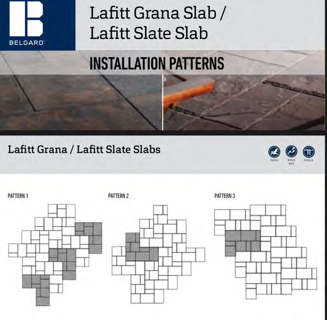 Belgard Lafitt Slab paver pattern with large format stones