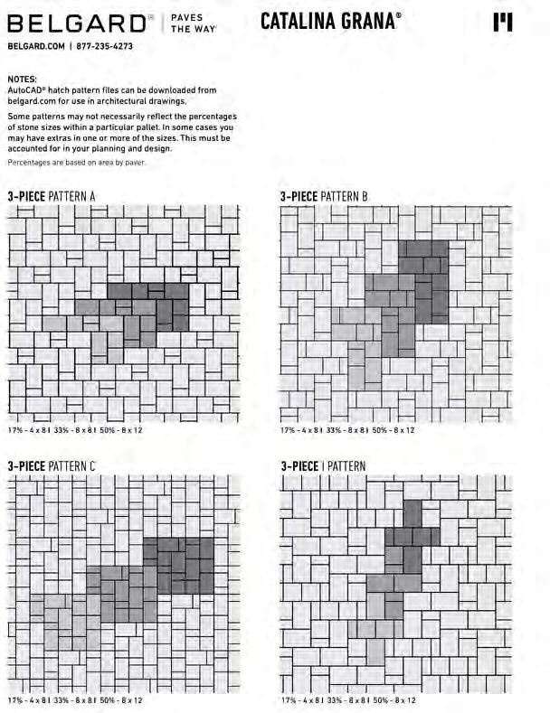 Belgard Catalina Grana paver pattern with textured finish