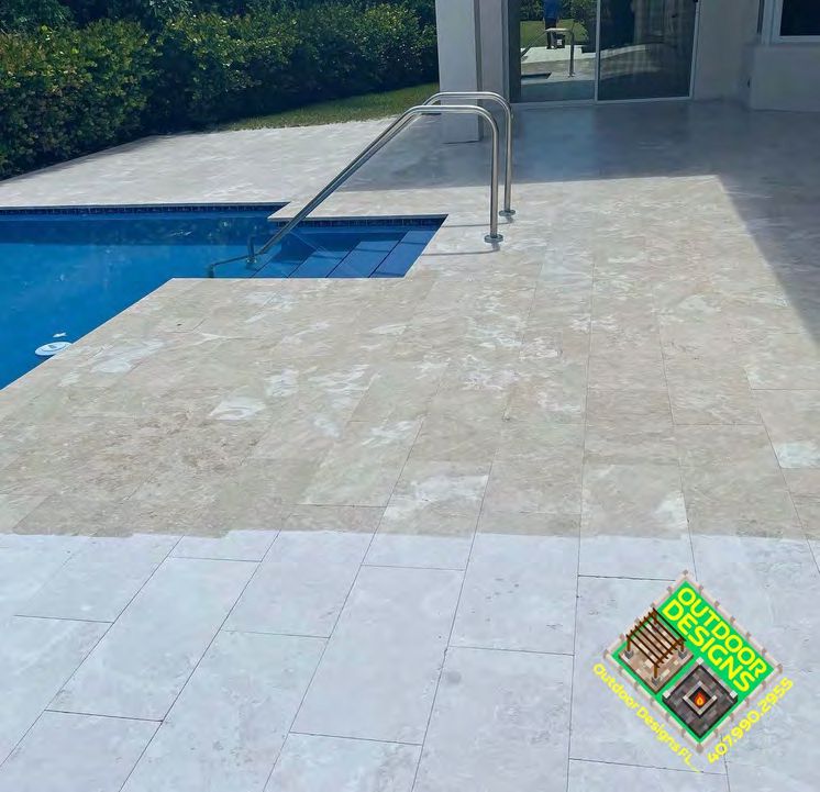 Professional paver installation process for Florida outdoor project