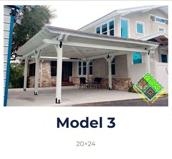 Covered pergola with tongue and groove ceiling finish