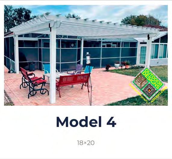 Pergola built over outdoor kitchen and barbecue area