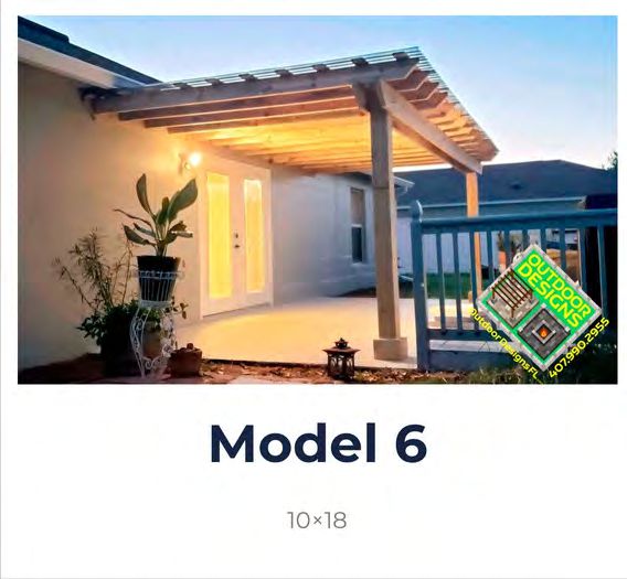 Engineered pergola meeting Florida building code wind load requirements