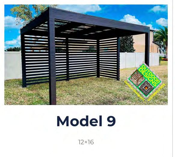 Custom color matched pergola installed on Florida residence