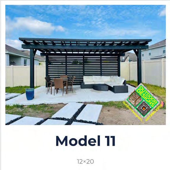 Completed pergola project showcasing premium aluminum construction
