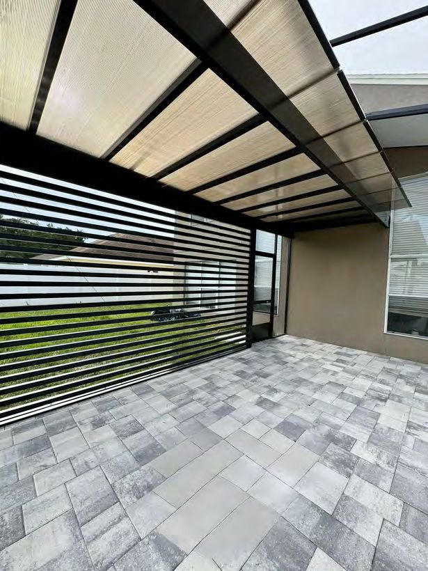 Installed privacy wall showcasing style and seclusion balance
